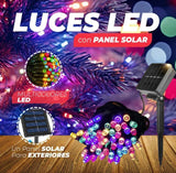 LUCES NAVIDEÑAS CON PANEL SOLAR